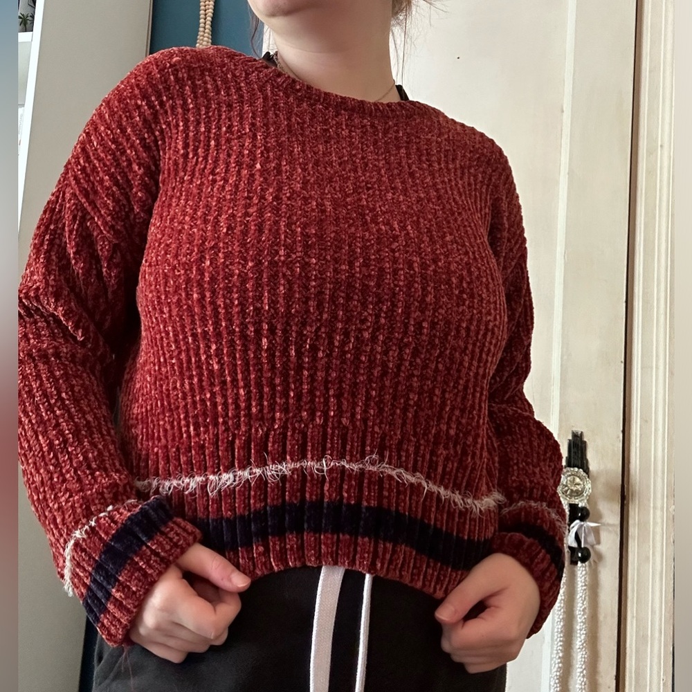 Forever 21 Crewneck Burnt Orange Sweater